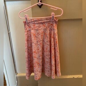Light pink /peach with firecracker party design slinky kids Azure skirt - unique